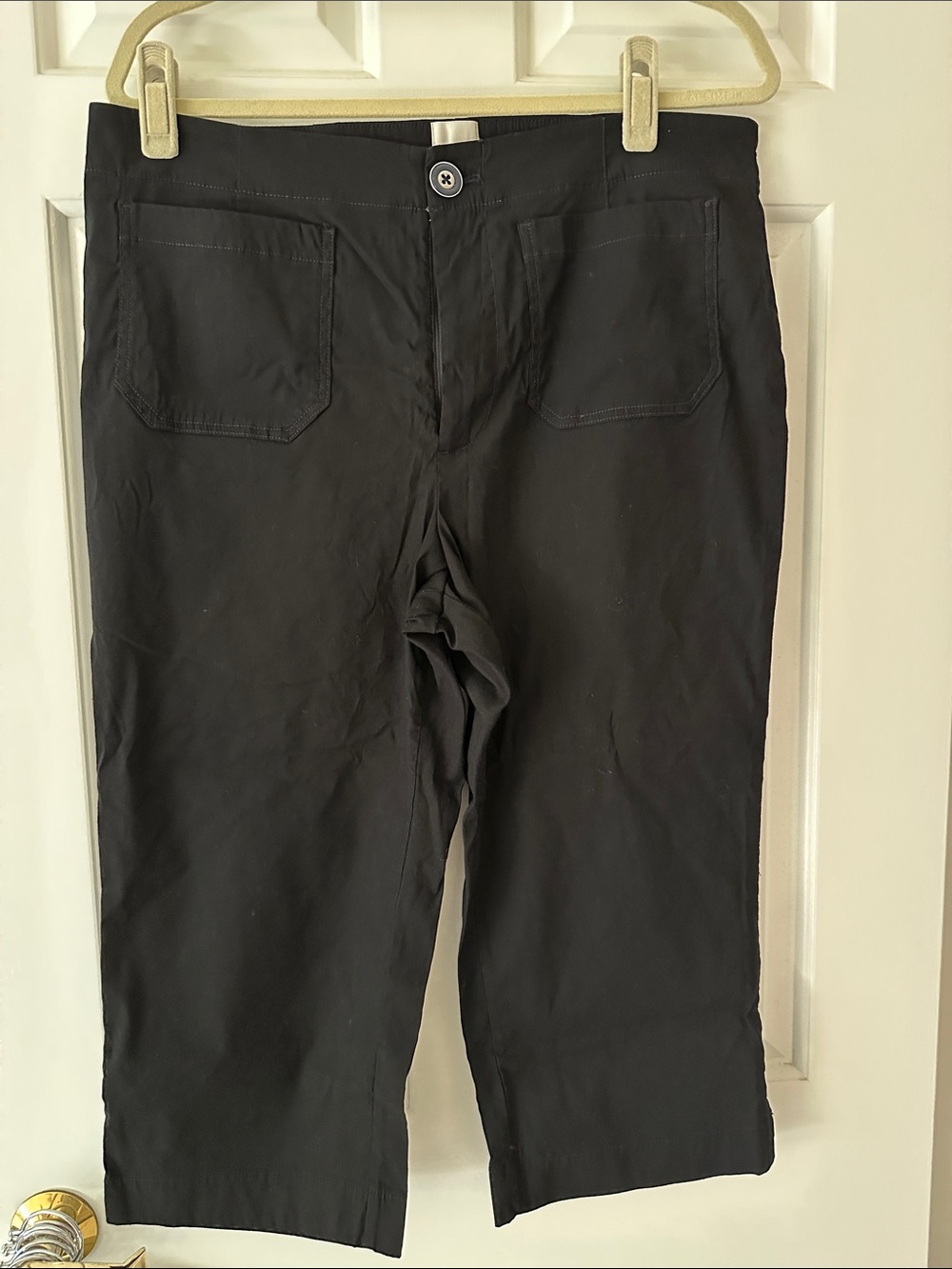 Anthropologie Colette Magic Fabric Black Cropped Pants